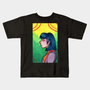 Blue hair Kids T-Shirt